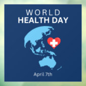 Wereldgezondheidsdag 7 april raamsticker (Vel 3)