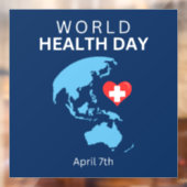 Wereldgezondheidsdag 7 april raamsticker (Vel 2)