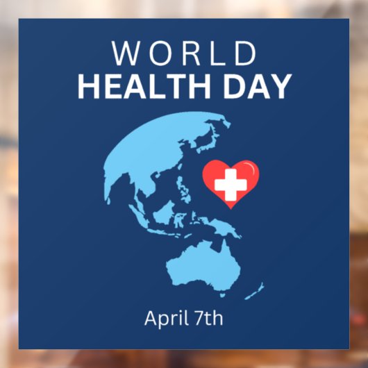 Wereldgezondheidsdag 7 april raamsticker (Vel 2)