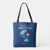 Wereldgezondheidsdag 7 april tote bag (Achterkant)