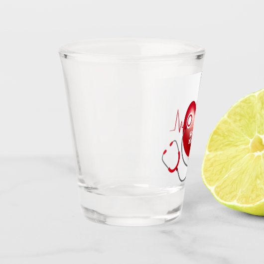 Wereldgezondheidsdag Shot Glas (Links)
