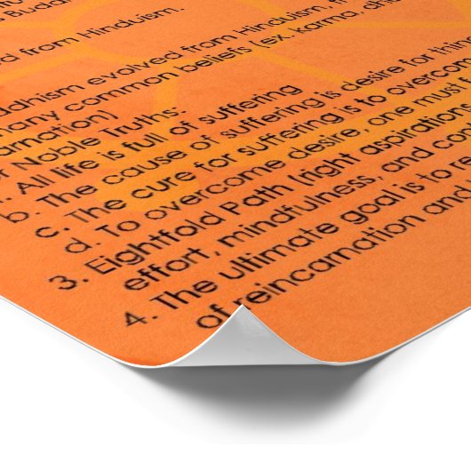 Wereldgodsdienst-Poster Poster (Hoek)