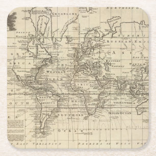 Wereldgrafiek Kartonnen Onderzetters