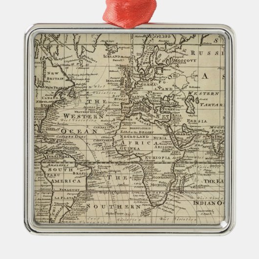 Wereldgrafiek Metalen Ornament (Voorkant)