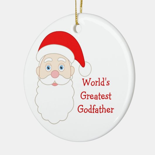 Wereldgrootse godvader keramisch ornament (Links)