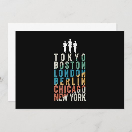 Wereldgrote marathonsteden kaart (Voorkant / Achterkant)