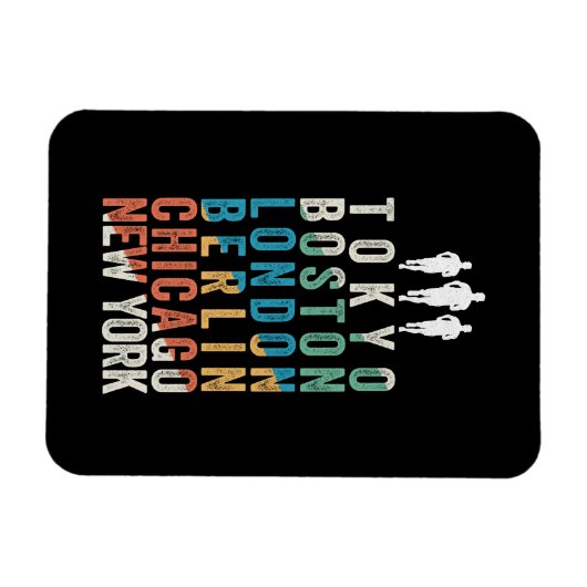 Wereldgrote marathonsteden magneet (Horizontaal)