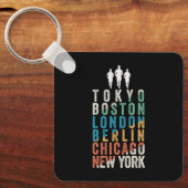 Wereldgrote marathonsteden sleutelhanger (Voorkant)