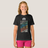 Wereldgrote marathonsteden t-shirt (Voorkant volledig)