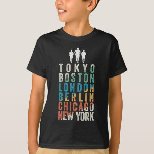 Wereldgrote marathonsteden t-shirt
