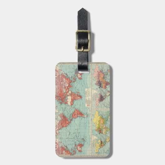 Wereldhandel. Bagagelabel (Voorkant verticaal)