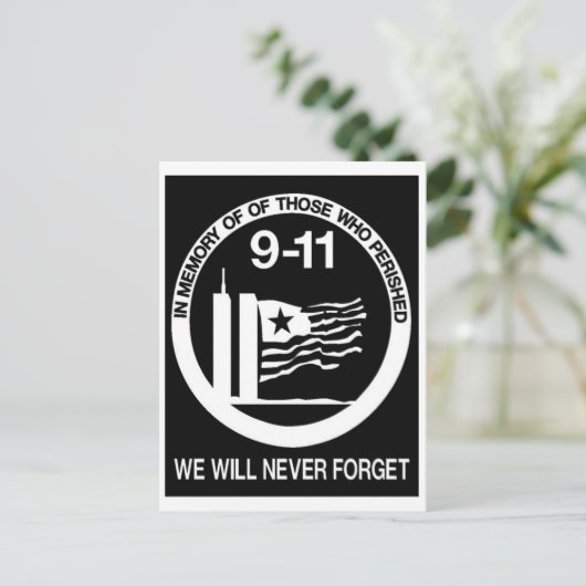 WERELDHANDELSCENTRUM 9/11 BRIEFKAART (Staand voorkant)