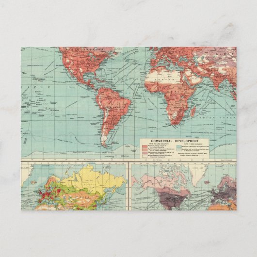 Wereldhandelskaart Briefkaart (Voorkant)