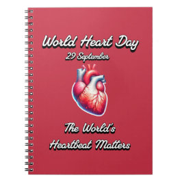 Wereldhartdag. De hartslag van de wereld is belang Notitieboek