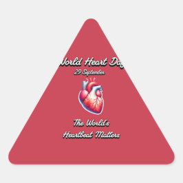 Wereldhartdag. De hartslag van de wereld is belang Sticker