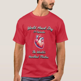 Wereldhartdag. De hartslag van de wereld is belang T-shirt