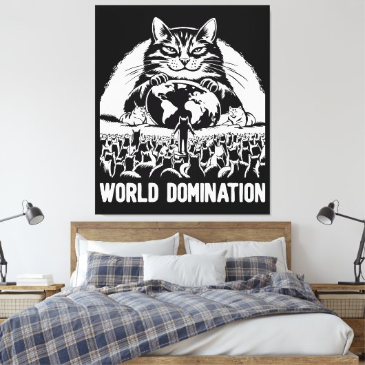 Wereldheerschappij 1 canvas afdruk (Insitu (Slaapkamer))