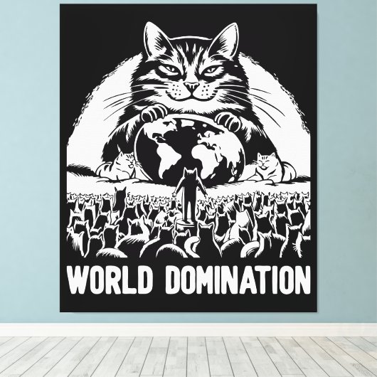 Wereldheerschappij 1 canvas afdruk (Insitu (Houten vloer))