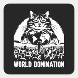 Wereldheerschappij 1 vierkante sticker