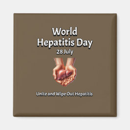 Wereldhepatitis Dag. Verenig en veeg Hepatitis uit Magneet