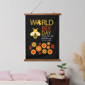 Wereldhoningdag 20 mei hangend wandkleed (Slaapkamer)