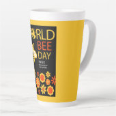 Wereldhoningdag 20 mei latte mok (Rechterhoek)