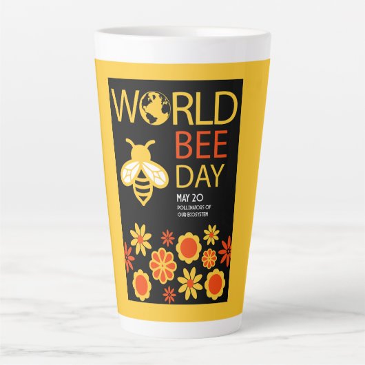 Wereldhoningdag 20 mei latte mok (Voorkant)