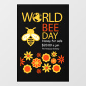 Wereldhoningdag 20 mei raamsticker (Vel)