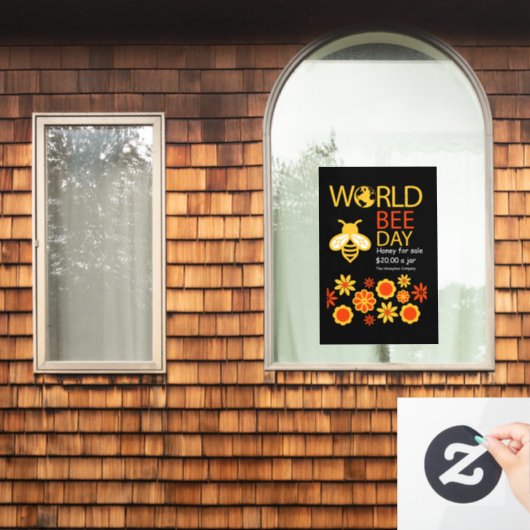 Wereldhoningdag 20 mei raamsticker (Huis Raam)