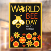 Wereldhoningdag 20 mei raamsticker (Vel 2)