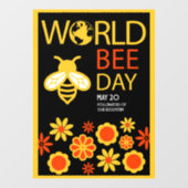 Wereldhoningdag 20 mei raamsticker (Vel)