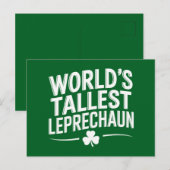 Wereldhoogste Kabouter St. Patrick's Day Briefkaart (Voorkant / Achterkant)