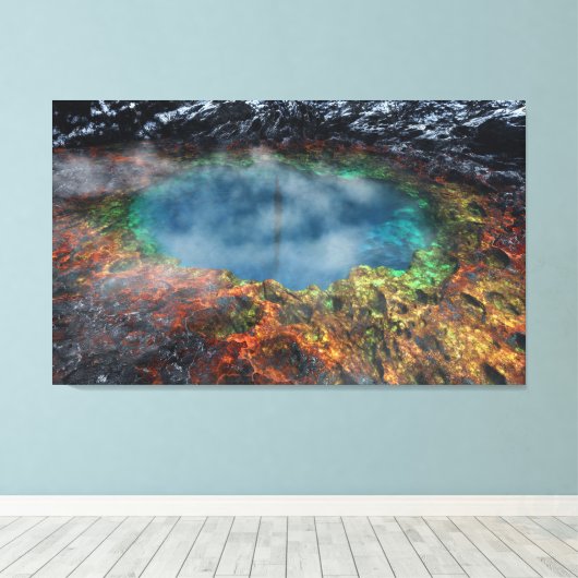 Wereldhorloges Canvas Afdruk (Insitu (Houten vloer))