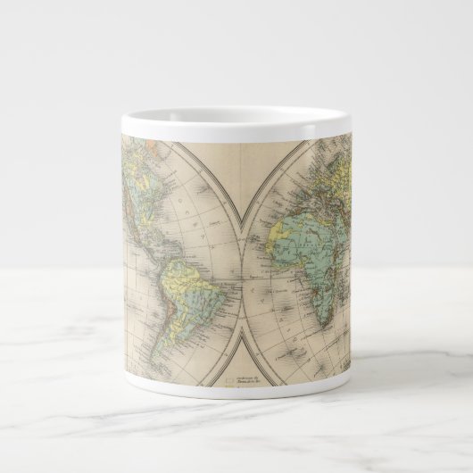 Wereldhypersometrische kaarten grote koffiekop (Voorkant)