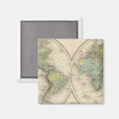 Wereldhypersometrische kaarten magneet (Voorkant / Achterkant)