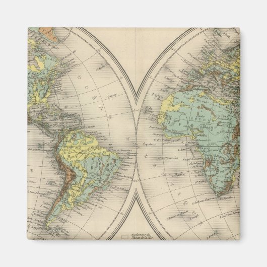 Wereldhypersometrische kaarten magneet (Voorkant)