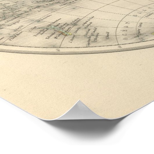 Wereldhypersometrische kaarten poster (Hoek)