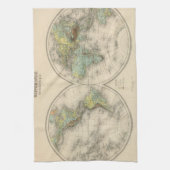 Wereldhypersometrische kaarten theedoek (Verticaal)