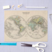 Wereldhypersometrische kaarten tissuepapier (Craft)