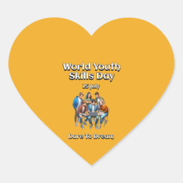 Wereldjongerendag. Durf te dromen. Hart Sticker