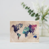 wereldkaart 10 briefkaart (Staand voorkant)