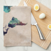 wereldkaart 10 theedoek (Quarter Fold)