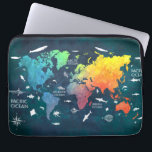 wereldkaart 12 laptop sleeve<br><div class="desc">wereldkaart</div>