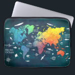 wereldkaart 12 laptop sleeve<br><div class="desc">wereldkaart</div>