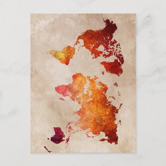 wereldkaart 13 briefkaart (Voorkant)