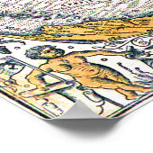 Wereldkaart 1531 poster (Hoek)