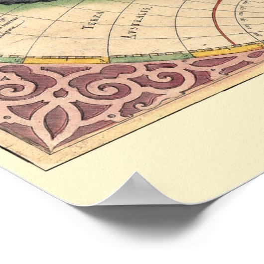 Wereldkaart 1609 Poster (Hoek)