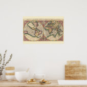  Wereldkaart 1609 Poster (Keuken)