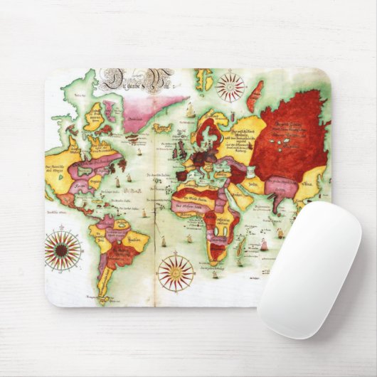 wereldkaart 1675 muismat (Met muis)