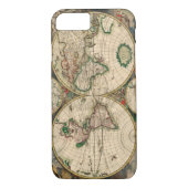  Wereldkaart 1689 hoesje iPhone 7 (Achterkant)